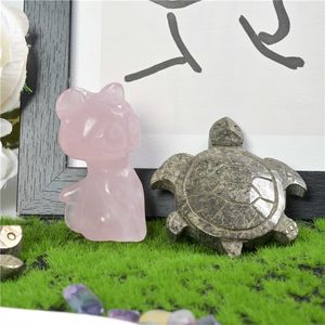 Oferta Especial: Figura de Tortuga de Pirita, Regalo Espiritual de Cristal Tallado Multimaterial para Sanación - Product Image 3