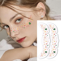 Luxe Festive Taches de Rousseur Visage Tatouage Autocollants Étanche Temporaire Étincelle Maquillage Sexy et À La Mode Papier Conception pour Les Fêtes