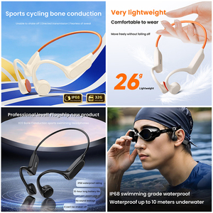 X22 Beengeleiding Oordopjes Zwemmen Openlucht Nekband Ingebouwde 32GB Geheugen BT5.4 IP68 Waterdichte Headset Hoofdtelefoon - Product Image 6