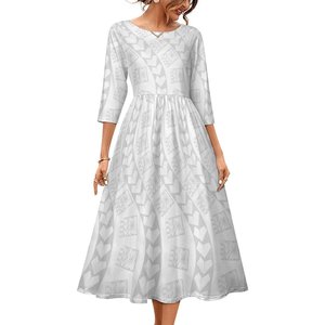 2023 nouvelle conception d'armure carrelable à la mode grande <span class=keywords><strong>taille</strong></span> <span class=keywords><strong>8xl</strong></span> robes pour femmes personnalisées O cou robes à manches courtes - Product Image 5