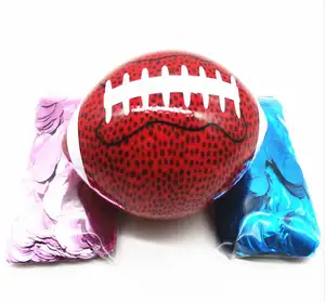 Kit de ballons de football américain Offre Spéciale Gender Reveal avec confettis bleus roses