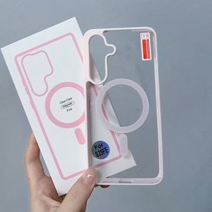 Funda Magnética Transparente a Prueba de Golpes JOYPORODO B202 para Samsung S25 FE, Carcasa Transparente para Teléfono Móvil, Color Naranja - Product Image 4