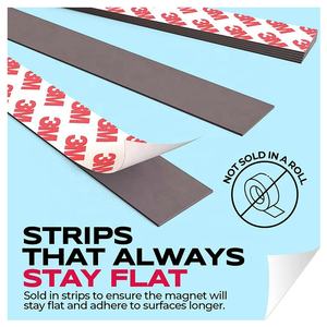 Bandes magnétiques adhésives plates <span class=keywords><strong>Extra</strong></span> fortes bandes magnétiques avec support adhésif bandes magnétiques pour la plupart des Surfaces poids léger - Product Image 3