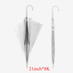 21inch 8K Custom Logo Private Label Classic Cheap Umbrella Windproof POE Full Print Dome Clear Transparent Umbrellas