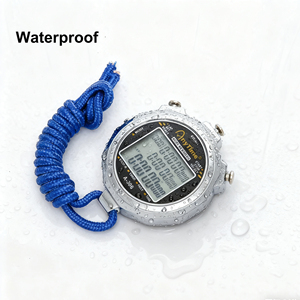 Chronomètre <span class=keywords><strong>sportif</strong></span> électronique LCD 3 lignes en métal avec rétroéclairage, étanche, chronographe numérique, jour/date, 100/200 tours, entraînement extérieur - Product Image 2