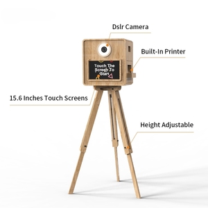 Nuevo Fotomatón Vintage 2024 con Pantalla Táctil <span class=keywords><strong>de</strong></span> 15.6 Pulgadas, Impresión Instantánea, Madera, Compatible con Cámaras DSLR/SLR y WiFi - Product Image 2