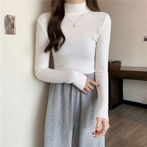 Suéter Maxfree de cuello alto, casual, de manga larga, ajustado, tejido, tipo jersey. - Product Image 2