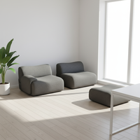 Sofá Modular Seccional de Tela con Estructura de Esponja, Diseño Versátil, Concepto Moderno de Asientos para el Hogar
