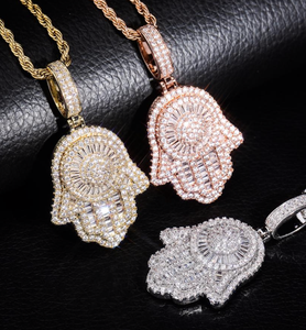 Nuovo disegno in oro rosa argento In Ottone Personalizzata mico cz <span class=keywords><strong>Fatima</strong></span> <span class=keywords><strong>Mano</strong></span> <span class=keywords><strong>di</strong></span> Hamsa Pendente <span class=keywords><strong>di</strong></span> ghiaccio fuori <span class=keywords><strong>di</strong></span> lusso della <span class=keywords><strong>Mano</strong></span> <span class=keywords><strong>di</strong></span> Hamsa buona fortuna <span class=keywords><strong>collana</strong></span> - Product Image 2