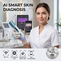Analyseur de peau professionnel AI, analyse numérique du visage 8D, microscope numérique, détecteur de peau HD sans fil, salon de beauté, clinique