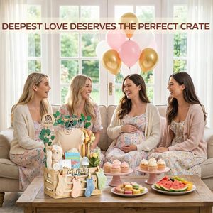 Caja de Almacenamiento de Madera Rectangular para Bebés, <span class=keywords><strong>Cesta</strong></span> de <span class=keywords><strong>Regalo</strong></span> Personalizada para Bebés, <span class=keywords><strong>Cesta</strong></span> Colgante Grande para Guardar Ropa de Recién Nacidos, Niños y Niñas - Product Image 4