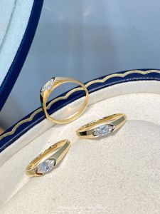 Anillo Xinfly AU750 de Oro Sólido de 18K con Diamante Natural de 0.30ct, Estilo Lujoso, Corte Marquesa Ojo de Caballo, Joyería Fina - Product Image 4