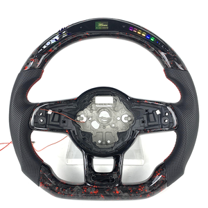 Volant de direction personnalisé en cuir semi-synthétique et fibre de carbone, accessoires de voiture pour VW Volkswagen <span class=keywords><strong>Golf</strong></span> R 5 <span class=keywords><strong>6</strong></span> 7 MK5 MK6 MK7 <span class=keywords><strong>Gti</strong></span> Passat CC - Product Image 5