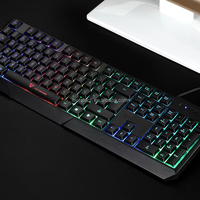 Clavier et souris de jeu USB T-WOLF TF200 de haute qualité en russe et en arabe, taille standard, avec rétroéclairage LED RVB, fonctionnement à membrane