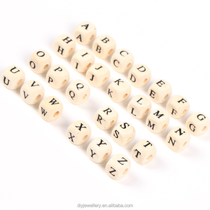 100 pièces 10mm lettre naturelle Alphabet Hemu carré <span class=keywords><strong>en</strong></span> <span class=keywords><strong>bois</strong></span> <span class=keywords><strong>perles</strong></span> <span class=keywords><strong>en</strong></span> vrac pour la fabrication de bijoux résultats bricolage chapelet Bracelet accessoires - Product Image 4