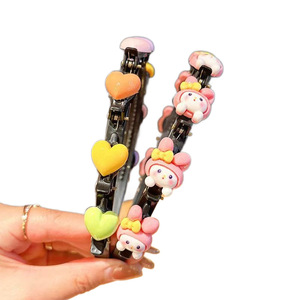 Cute Cartoon Hair <b>Clips</b> For Kids Plastic Resin Anti Slip Headband Daily Use Child Headdress Random Mixed Patterns - Product Image 5