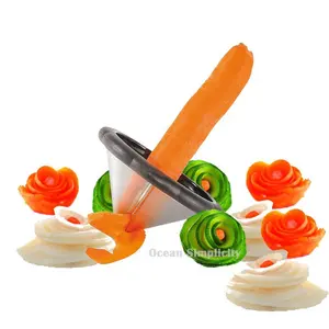有用的创意厨房小工具蔬菜螺旋切片机胡萝卜螺旋切刀工具厨房配件烹饪工具