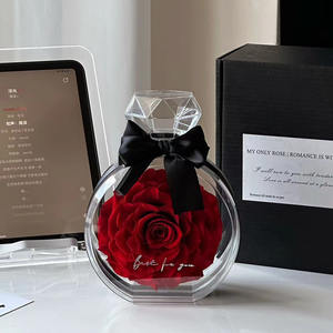 Everlasting Enchanted eternity eternal Forever Rose flor preservada en botella de perfume de acrílico - Product Image 1