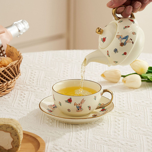 Juego de ollas para madre e hijo de <span class=keywords><strong>Alice</strong></span>, juego de Taza y plato de <span class=keywords><strong>café</strong></span> de cerámica de alta belleza, juego de té de la tarde femenino de alto grado Ins - Product Image 3