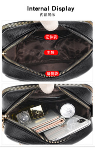 New Small <b>Square</b> Lattice Bag Pu Solid Zipper Fashion Single Shoulder Messenger Bag With Strap Ladies Handbag - Product Image 6