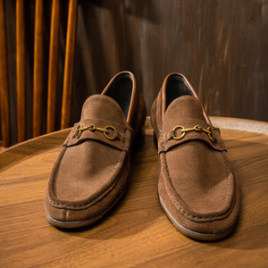 <span class=keywords><strong>Chaussures</strong></span> Penny Loafer de Luxe pour Homme, Décontractées et Habillées, à Enfiler, en Cuir Véritable Respirant, Bout Rond, Semelle Extérieure en Caoutchouc, Idéales pour l'Automne - Product Image 2