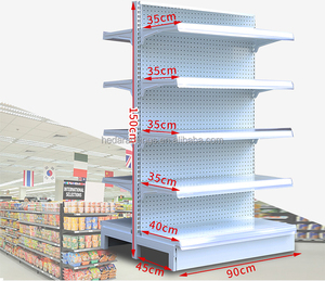 Kích thước khác nhau Gondola kệ cho siêu thị tối màu xám cửa hàng tiện lợi hàng hóa hiển thị giá - Product Image 3