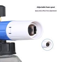 Bouteille transparente en PA de 1L, lance à mousse pour shampoing neige, pistolet lance-mousse pour lavage de voiture, canon à mousse