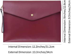 Hot bán công suất lớn Da Phong bì trường hợp Organizer tập tin Túi trường hợp tài liệu thư mục cho thủ tục giấy tờ nộp hồ sơ sản phẩm - Product Image 2