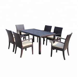 Patio de mesa de café de plástico Material de tejido para todo <span class=keywords><strong>el</strong></span> tiempo al aire libre <span class=keywords><strong>Muebles</strong></span> de Jardín Silla de mesa de juegos - Product Image 1