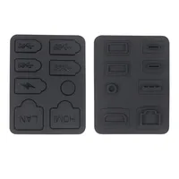 Bouchon anti-poussière pour PS5 Slim, protection anti-poussière en silicone, capuchon anti-poussière pour bouton de station d'accueil LAN/USB-C, couvercle anti-poussière pour console PS5 Slim