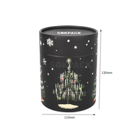 Boîte cylindrique en papier personnalisée pour Noël, emballage cadeau rigide rond pour diffuseur de parfum, bougie, boîte en papier imprimée OEM