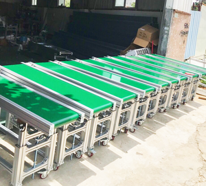 Cinta Transportadora Eléctrica Ajustable de Acero Inoxidable y PVC de 500 mm de Ancho, Resistente al Calor, de 2 Capas, Flexible, para Almacén, Carga de 1000 kg - Product Image 6