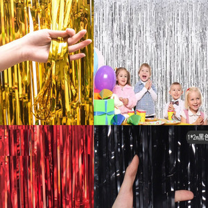 <span class=keywords><strong>Tende</strong></span> lamina <span class=keywords><strong>arcobaleno</strong></span> con frangia metallica Shimmer <span class=keywords><strong>tende</strong></span> per il compleanno di Halloween matrimonio decorazioni per feste di natale - Product Image 6