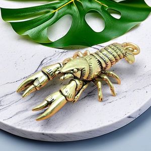 Metallkunst, Messing-Skulptur Hummer Kleine Ornamente Garnelen-Stifthalter für Heim- und Bürodekoration - Product Image 6