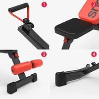 Snode Banc d'haltère réglable moderne Équipement d'exercice assis pliable en métal pour l'entraînement de musculation