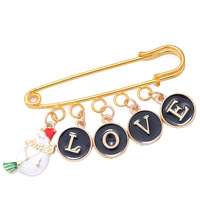 Pendentif en alliage or DIY perlé 26 Alphabet 12 couleurs étiquette en émail double face gouttes d'huile lettre breloques pour bijoux pour enfants