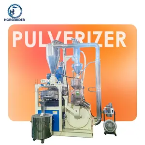 Horserider High speed PVC/PP/PE/PA/PC/PS/ABS/PET/EVA plastic mills wheat milling recycling pulverizer machine grinder for stable