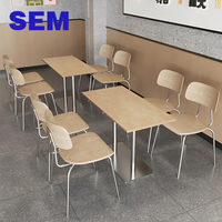 Ensembles de meubles de restaurant de style industriel SEM, tables et chaises en bois pour hôtels, entreprises et cantines scolaires en plein air