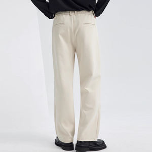 2025 Neue Herren Business-Hose mit Geradem Bein - Lässige Loose-Fit Hose für Männer aus Baumwollmischung mit Mittlerem Bund OEM-Fertigungsservice - Product Image 4