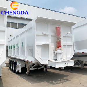 Semi-<span class=keywords><strong>remorque</strong></span> benne basculante latérale hydraulique à trois essieux pour charges lourdes 60-80 tonnes, avec benne arrière, pour le transport en Chine - Product Image 5