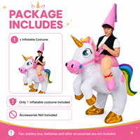 Costume gonflable licorne imperméable et durable pour adulte, 2,4 m, pour Halloween, scène, concert, équipe de cheerleading, activité directe