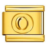 Base de bracelet modulaire italienne en acier inoxydable, faite à la main, avec 26 lettres concaves, accessoires pour modules de chaîne DIY