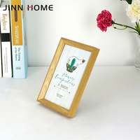 Jinnhome Custom 4x6 5x7 Wertvoller Bilderrahmen Natürlicher Massivholz High Definition Glas Foto rahmen für Tisch-oder Wandbehang
