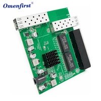 Modul Switch Ethernet 4 Port 2.5G 2x10G SFP Tanpa Manajemen Non-PoE Papan Jaringan DC 12-36V 60Gbps untuk Jaringan Tertanam OEM ODM