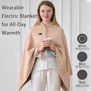 Chal Calefactable USB con 3 Niveles de Calor, Envoltura Eléctrica Portátil para Cuello y Hombros, Forro Polar Suave, Protección contra Sobrecalentamiento - Product Image 3