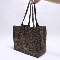 Sac fourre-tout spacieux et décontracté pour femme Keymay, à double face, grand sac de voyage, sac de plage, imprimé animal, sac de voyage léopard pour le travail et les voyages