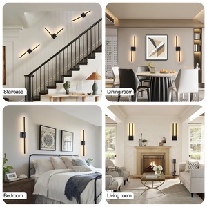 Lampe murale LED rechargeable moderne, batterie 5200mAh, poteau lumineux rotatif à 350 degrés, lumières LED sans fil avec télécommande - Product Image 5