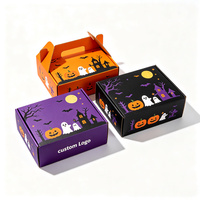 Boîtes d'expédition personnalisées pour Halloween avec logo, en forme de citrouille orange et de fantôme, pliables, en carton ondulé, pour l'e-commerce