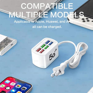 Chargeur USB multiport chargeur rapide téléphone adaptateur de <span class=keywords><strong>prise</strong></span> de courant de voyage pour <span class=keywords><strong>iPhone</strong></span> Xiaomi 15 OPPO Samsung Type C Mini chargeur mural - Product Image 5