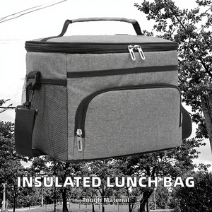 Boîte à lunch portable isotherme 20L en non-tissé imperméable avec fermeture éclair et feuille d'aluminium épaissie pour les voyages - Product Image 3